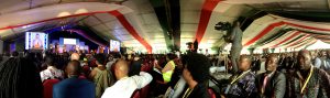 Delegates listen to former Prime Minister of Kenya, Raila Odinga