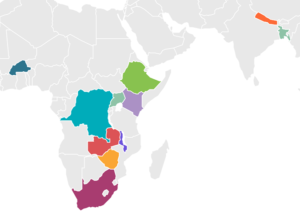 The Catalyst Projects focus on eleven countries across Africa and South Asia.