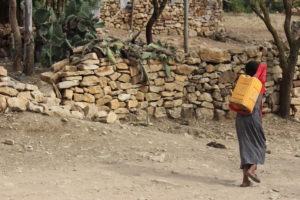 Girl fetching water in Wukro, Ethiopia; Credit: Marina Korzenevica-Proud/REACH