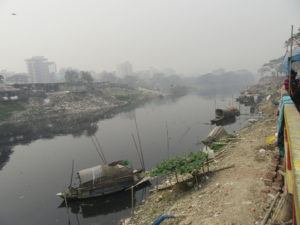 River and air pollution in Dhaka, Bangladesh. Credit: Sonia Hoque