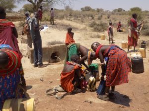 Pastoralist women collecting water in Kenya; Credit: Nancy Balfour/CHC
