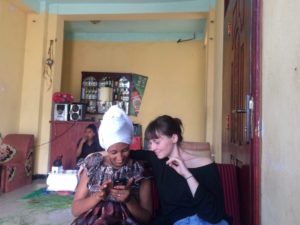 Coffee shop owner with Zoë Johnson, Wukro, Ethiopia