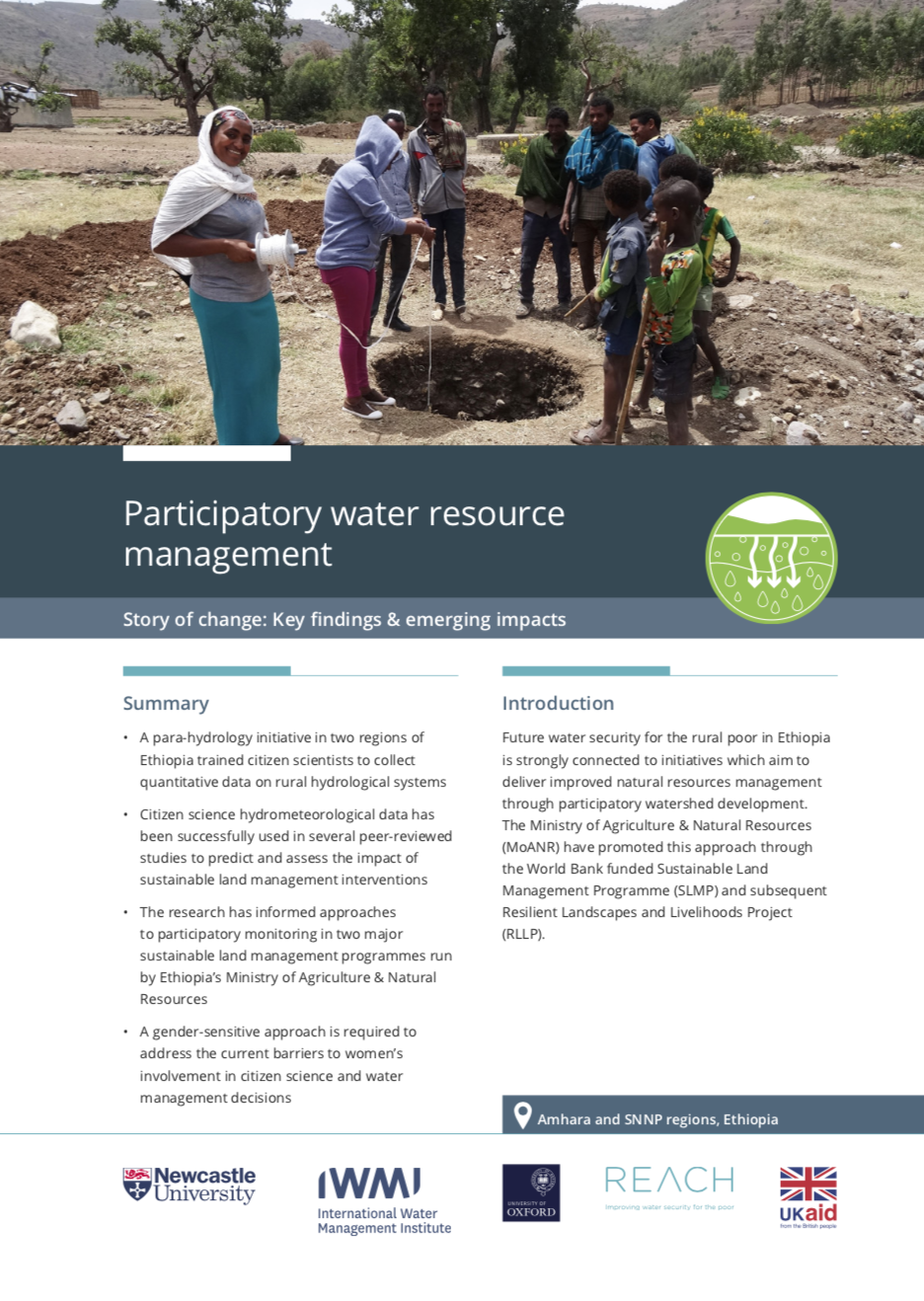 Participatory water resource management - REACH: Improving water ...