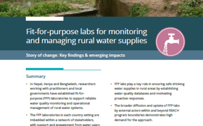 Story of Change: Fit-for-purpose labs for monitoring and managing rural water supplies