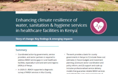 Enhancing climate resilience of water, sanitation & hygiene services in healthcare facilities in Kenya
