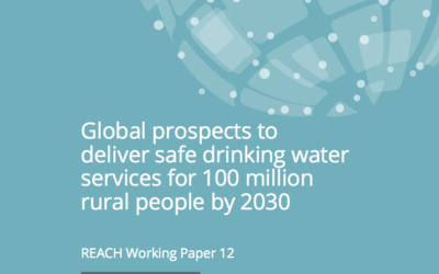 Global prospects to deliver safe drinking water services for 100 million rural people by 2030