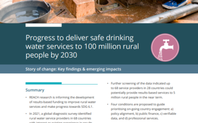Story of Change: Progress to deliver safe drinking water services to 100 million rural people by 2030