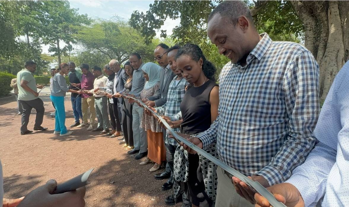 Teambuilding activity at Ethiopia Stakeholder Engagement Workshop