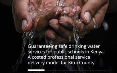 Guaranteeing safe drinking water services for public schools in Kenya: A costed professional service delivery model for Kitui County