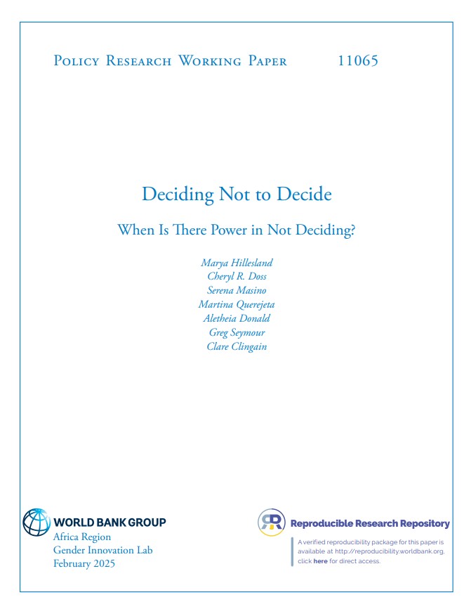 Hillesland Deciding not to decide cover Cover image