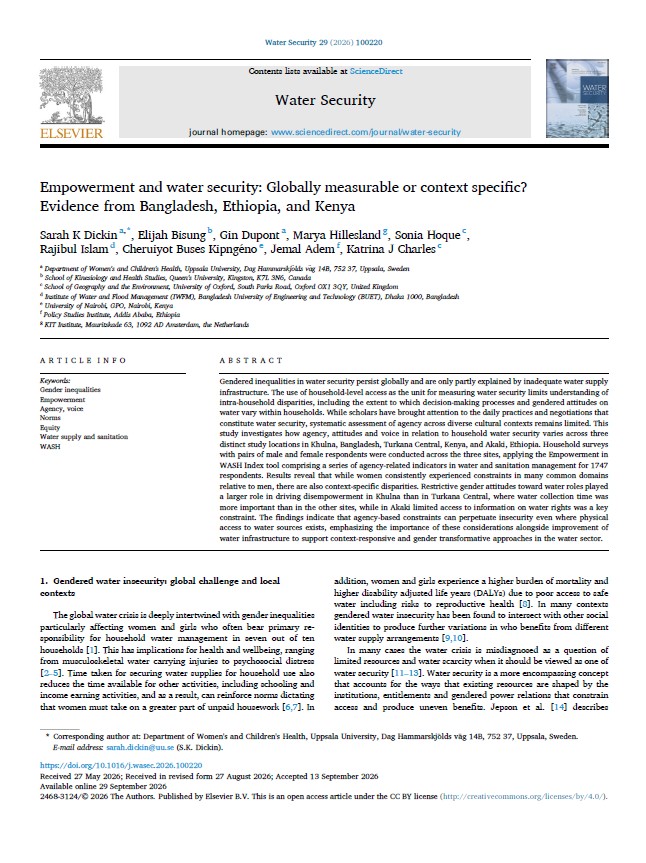 Empowerment and water security cover Article cover